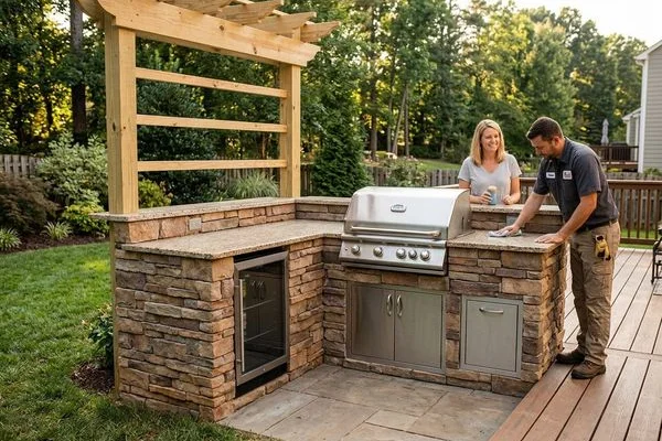 Charlotte outdoor kitchen project 5