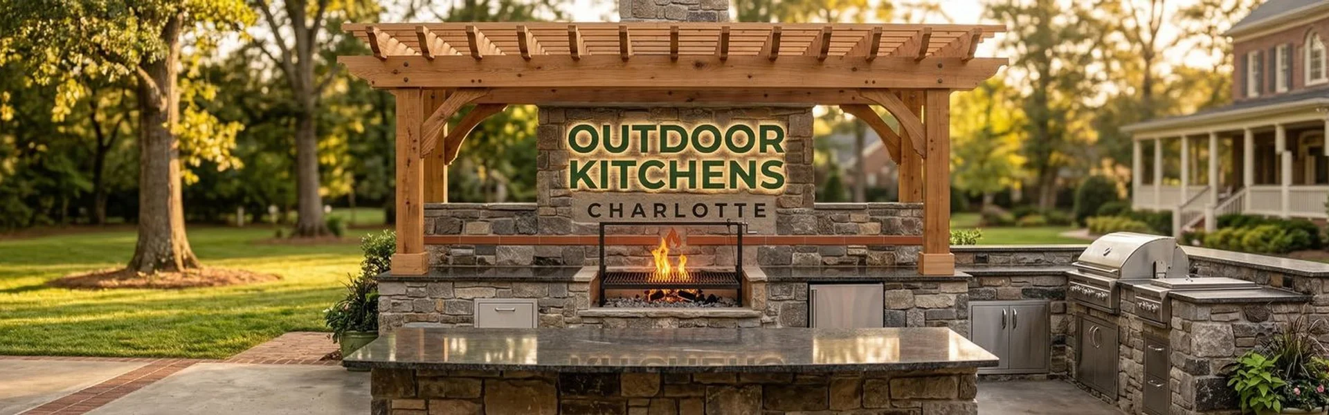 Luxury outdoor kitchen in Charlotte