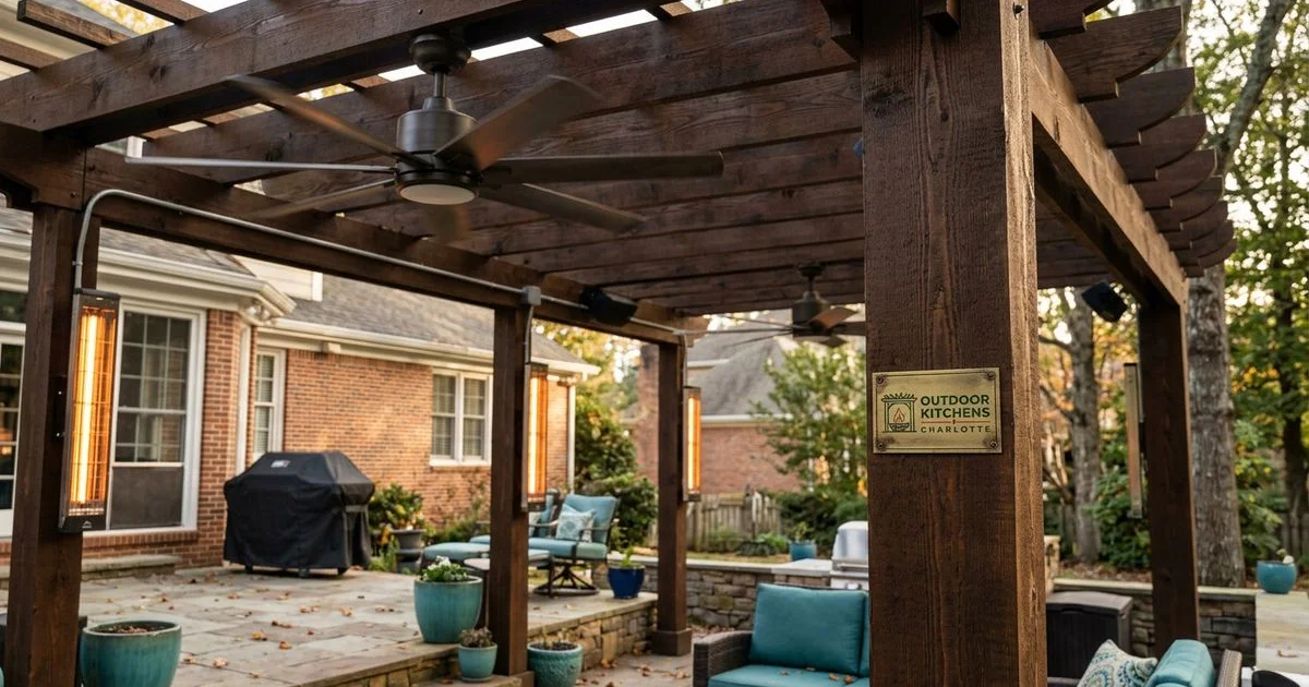 Outdoor Kitchen Ceiling Fans and Heaters: Comfort in Every Season