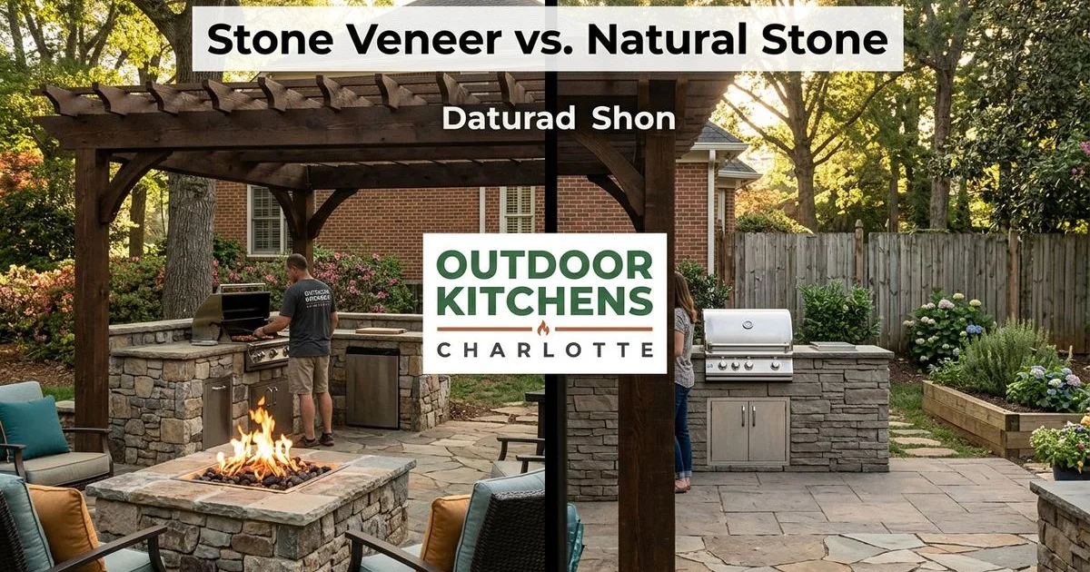 Stone Veneer vs Natural Stone for Outdoor Kitchens: Cost and Durability